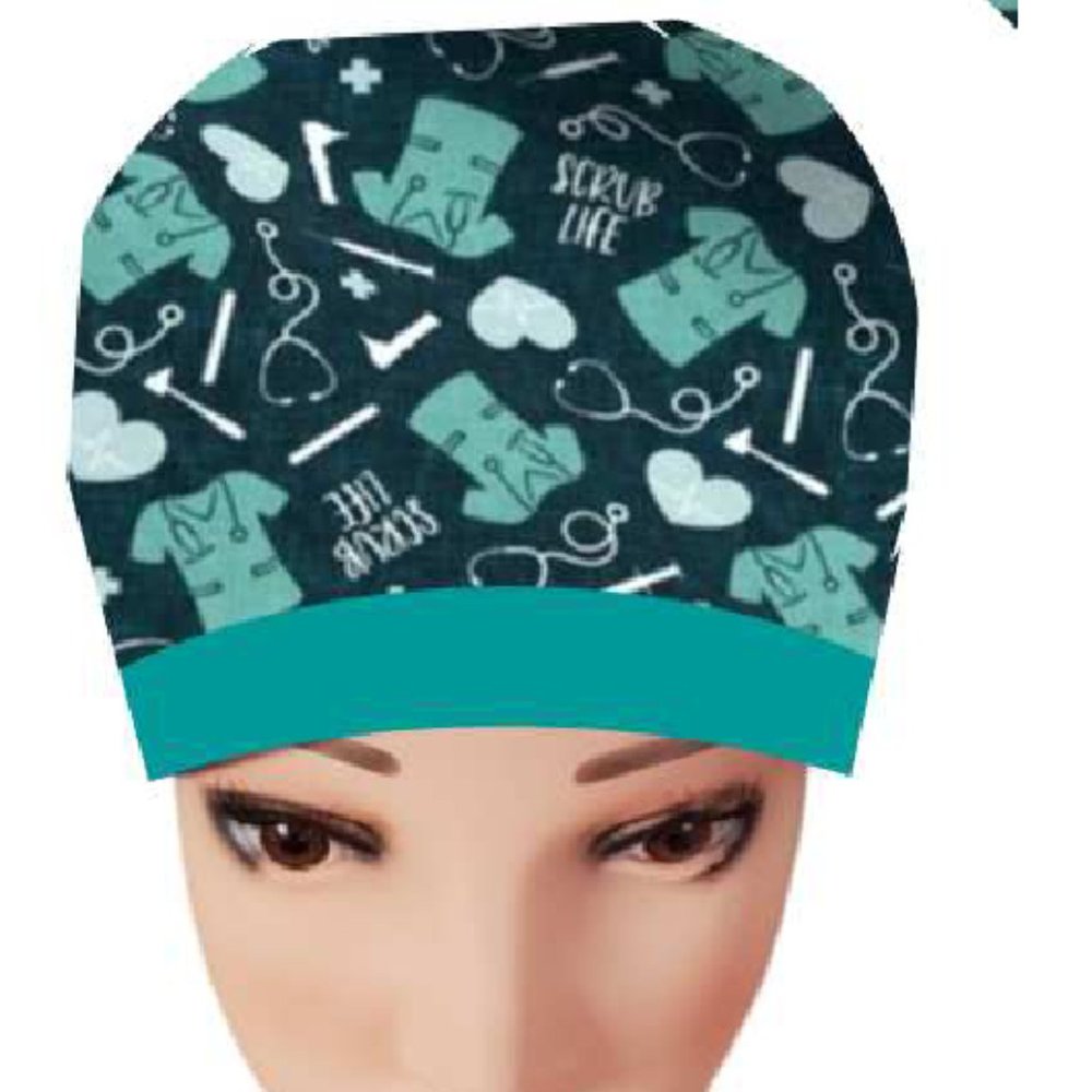 Scrub Tech, Nurses Pixie Cap-Scrub, Surgical, Medical, Doctors Hat, Nurses Hat